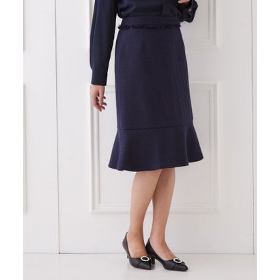 セットアップ対応可 ツィードフレアスカート【洗濯機OK】 （ブラック(419)）｜詳細画像