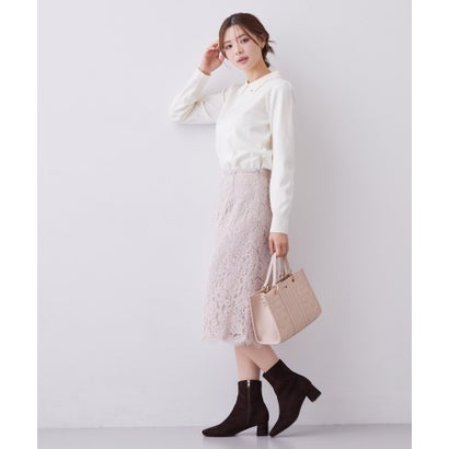 ワンポイント衿ニット【洗濯機OK】 （オフホワイト(803)）｜詳細画像