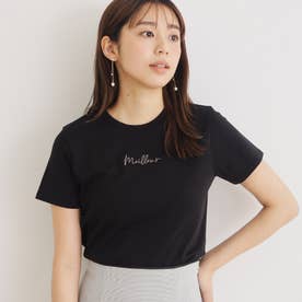 立体ロゴ刺繍コンパクトTシャツ【洗濯機可】 （ブラック(019)）
