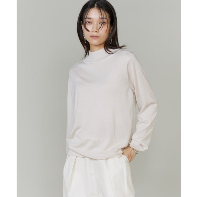 《大きいサイズ》シルクカシミヤハイネックニット《CONTESSA》 （グレーベージュ3）