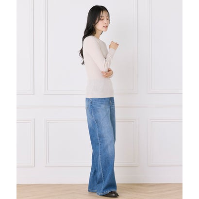 ホールガーメントクルーネックリブニット《Cuoo》｜ 縫い目のないストレスフリーな着心地を叶える大人上品ベーシック 吸湿性/通気性/やさしい肌触り/インナー対応 （ボルドー4）｜詳細画像