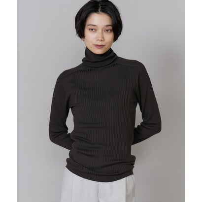 イネド INED リブタートルニット《Cuoo》 （レッド）｜詳細画像