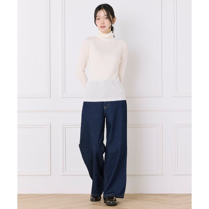 リブタートルニット《Cuoo》 （グレーベージュ3）｜詳細画像