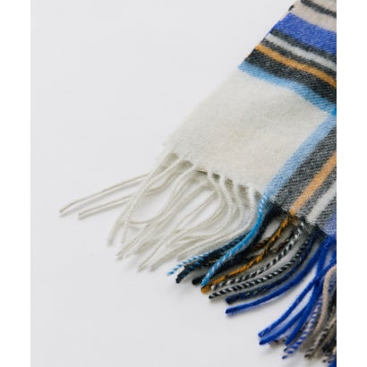 イネド INED ウールチェックマフラー （オフホワイト1）｜詳細画像