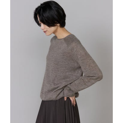 イネド INED カシミヤシルクブレンドニットプルオーバー｜極上の肌触りと上品なツヤ感。着回し力抜群の優しげトップス （ブラウン）｜詳細画像
