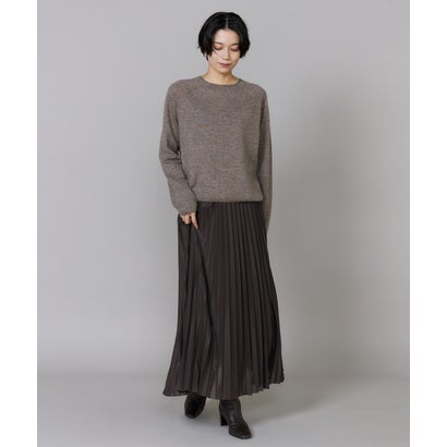 イネド INED カシミヤシルクブレンドニットプルオーバー｜極上の肌触りと上品なツヤ感。着回し力抜群の優しげトップス （ブラウン）｜詳細画像
