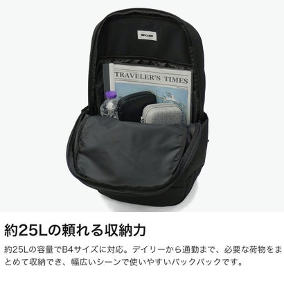 日本正規品 リュック メンズ レディース 大容量 通学 通勤 ブランド 軽量 軽い バックパック 旅行 A4 B4 ノートPC 16インチ 無地 通勤リュック Shift Backpack 25L （BLACK）｜詳細画像