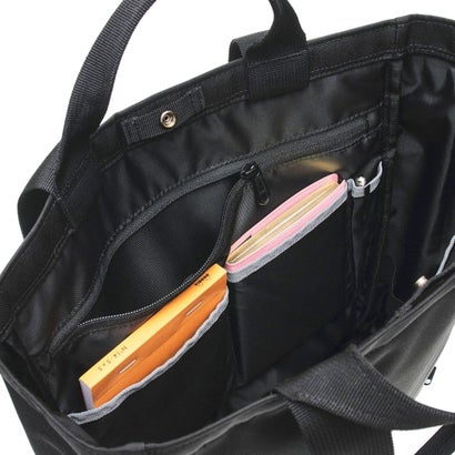 日本正規品 トートバッグ メンズ レディース ブランド 軽量 軽い 撥水 PC収納 手提げ 手持ち 肩掛け 縦型トート 通勤 ロゴ 大きめ おしゃれ Grid 2-Way Tote Bag 15L （ブラック）｜詳細画像