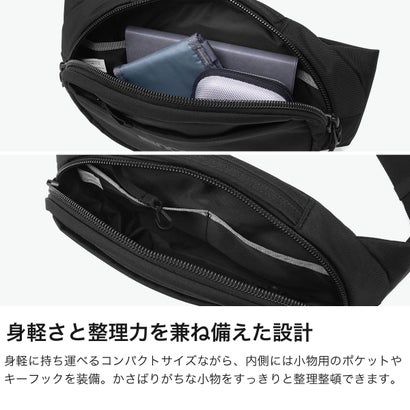 日本正規品 インケース ウエストバッグ メンズ レディース ブランド Incase 軽量 撥水 ボディバッグ ウエストポーチ 小さめ 斜めがけ ワンショルダー Grid Waist Bag 3.5L （ブラック）｜詳細画像