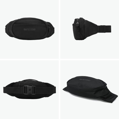 日本正規品 インケース ウエストバッグ メンズ レディース ブランド Incase 軽量 撥水 ボディバッグ ウエストポーチ 小さめ 斜めがけ ワンショルダー Grid Waist Bag 3.5L （ブラック）｜詳細画像