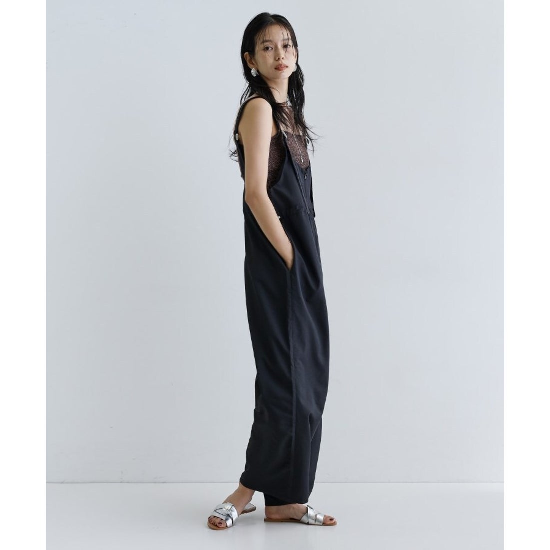 ギャレスト GALLEST 【一部店舗限定】ウエストドロストサロペット 