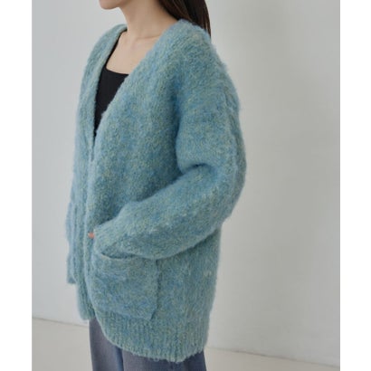 ギャレスト GALLEST ボックスシルエットシャギーカーディガン （チャコールグレー(214)）｜詳細画像