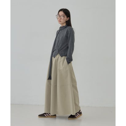 ギャレスト GALLEST マフラー付き アシンメトリーカーディガン （チャコールグレー(914)）｜詳細画像