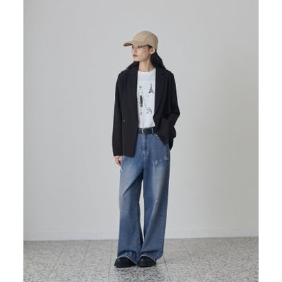 Comfy Set Up｜ダブルブレストイージージャケット【LIVE紹介／上枝みどりさん着用／セットアップ対応】 （ブラック(619)）｜詳細画像