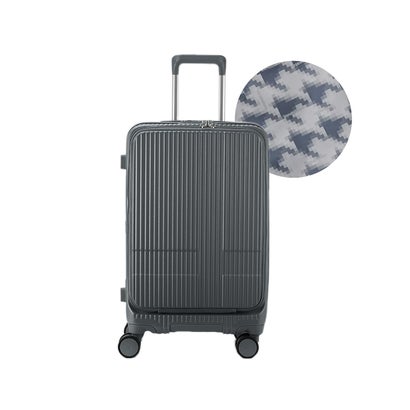 2年保証 イノベーター スーツケース 55L Mサイズ 中型 軽量 静音 フロントオープン ストッパー付き キャリーケース INNOVATOR INV155 （スティールグレー）｜詳細画像