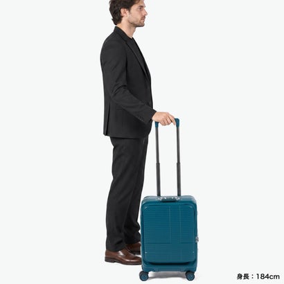 正規品2年保証 スーツケース 機内持ち込み フロントオープン キャリーケース TSAロック ロータリーロック ストッパー 静音 旅行 出張 40L Pilot Series Cabin IP-105 （リヨンブルー）｜詳細画像