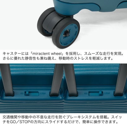 正規品2年保証 スーツケース 機内持ち込み フロントオープン キャリーケース TSAロック ロータリーロック ストッパー 静音 旅行 出張 40L Pilot Series Cabin IP-105 （リヨンブルー）｜詳細画像