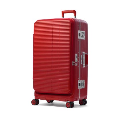 正規品2年保証 スーツケース フロントオープン Lサイズ キャリーケース TSAロック ロータリーロック ストッパー 静音 長期 旅行 出張 95L Pilot Series Large IP-108 （フレイムレッド）｜詳細画像
