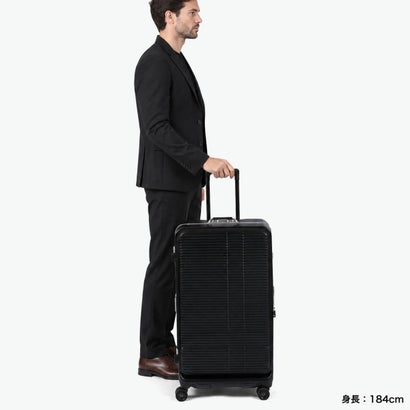 正規品2年保証 スーツケース フロントオープン Lサイズ キャリーケース TSAロック ロータリーロック ストッパー 静音 長期 旅行 出張 95L Pilot Series Large IP-108 （ブラックインク）｜詳細画像