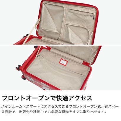 正規品2年保証 スーツケース フロントオープン Lサイズ キャリーケース TSAロック ロータリーロック ストッパー 静音 長期 旅行 出張 95L Pilot Series Large IP-108 （リヨンブルー）｜詳細画像
