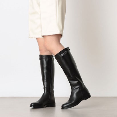インターショシュール INTER-CHAUSSURES バックルデザインロングブーツ （ブラック）｜詳細画像