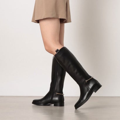 インターショシュール INTER-CHAUSSURES アンクルメタルパーツロングブーツ （ブラック）｜詳細画像