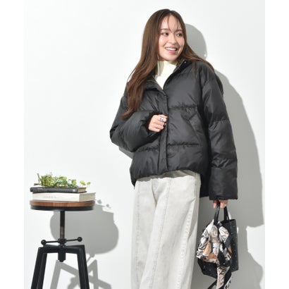 パーカーサイドZIPダウンジャケット （ブラック）｜詳細画像