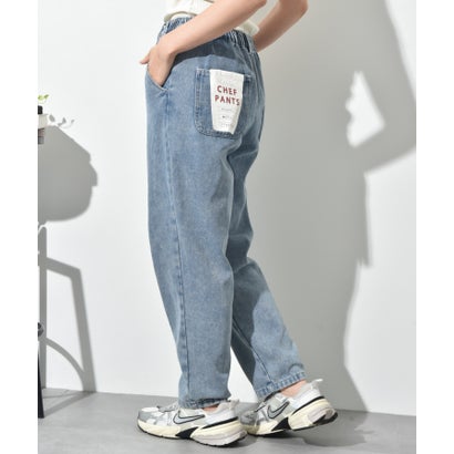 デニム裏起毛シェフパンツ （チャコールグレー）｜詳細画像