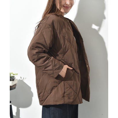 インタープラネット INTERPLANET ピーチスキンノーカラーダウン （ブラック）｜詳細画像