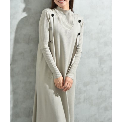 インタープラネット INTERPLANET リブニット＋ニットジャンスカSET （ブラック）｜詳細画像