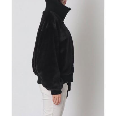 フェイクファーリブブルゾン （ブラック）｜詳細画像