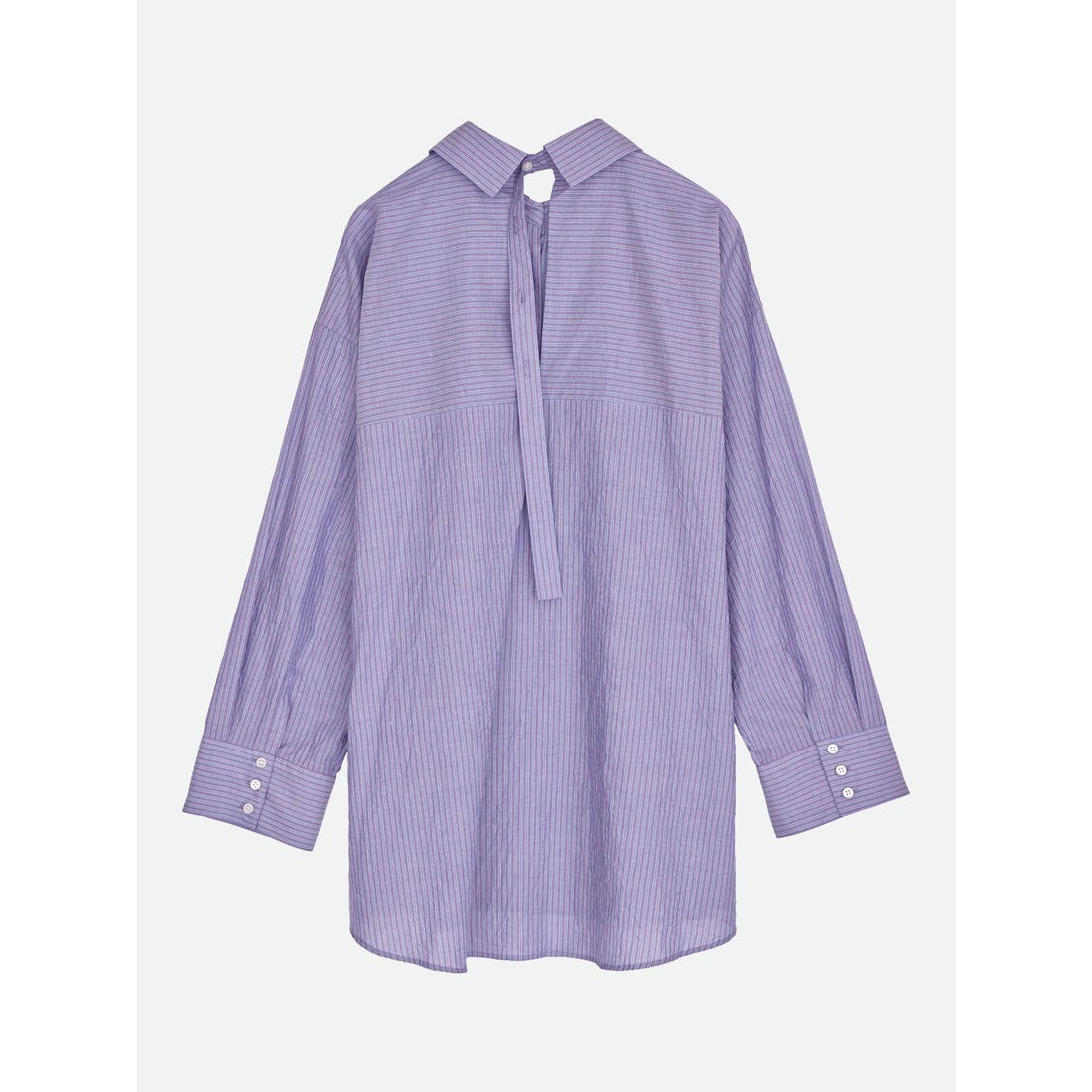 ナウンレス NOUNLESS WRINKLE STRIPE MANY WAY SHIRTS （BLUE