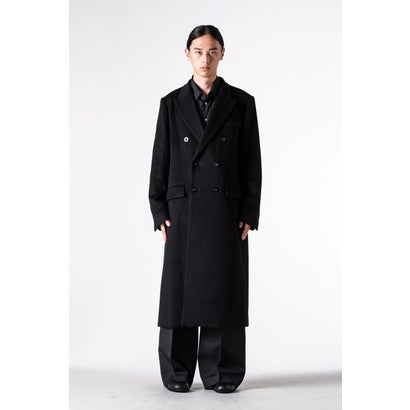 DOUBLE-BREASTED CHESTER COAT （BLACK）｜詳細画像