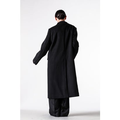 DOUBLE-BREASTED CHESTER COAT （BLACK）｜詳細画像