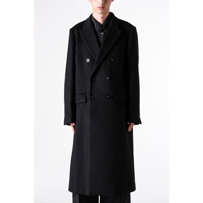 DOUBLE-BREASTED CHESTER COAT （BLACK）｜詳細画像