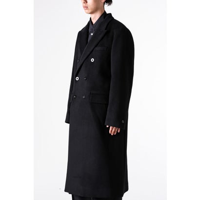 DOUBLE-BREASTED CHESTER COAT （BLACK）｜詳細画像