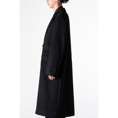 DOUBLE-BREASTED CHESTER COAT （BLACK）｜詳細画像