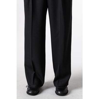 TWO-TUCKS WIDE TROUSERS （BLACK）｜詳細画像