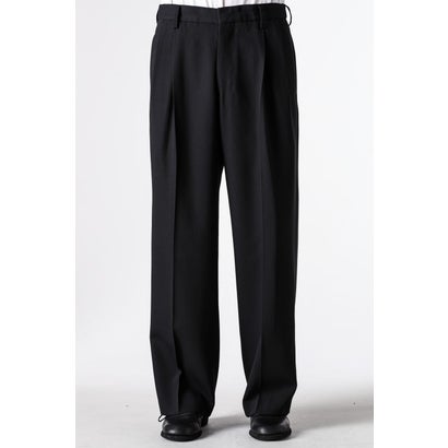 TWO-TUCKS WIDE TROUSERS （BLACK）｜詳細画像