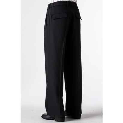 TWO-TUCKS WIDE TROUSERS （BLACK）｜詳細画像