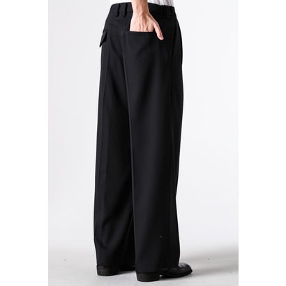 TWO-TUCKS WIDE TROUSERS （BLACK）｜詳細画像