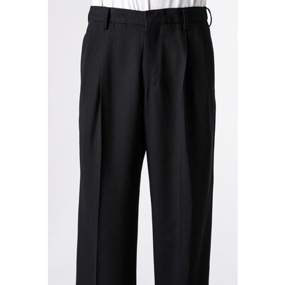 TWO-TUCKS WIDE TROUSERS （BLACK）｜詳細画像