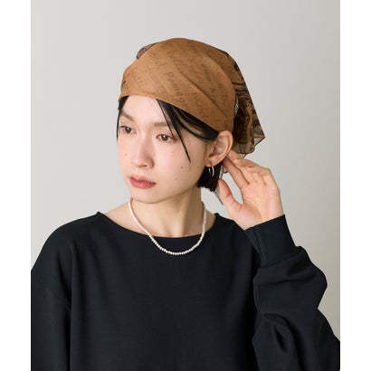 POMEGRANATE PRINTED SCARF｜気品あふれるザクロ柄で映える優美スカーフ （レッド）｜詳細画像