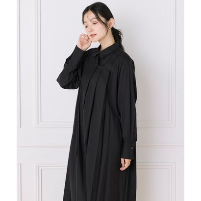 イッツインターナショナル I.T.'S. international タックロングワンピース｜洗練タックで叶う大人綺麗めロングワンピ （ブラック）｜詳細画像