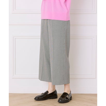 ワイドクロップトパンツ《TRサキソニー裏起毛》｜洗練シルエットと快適さを両立した万能パンツ （グレー1）｜詳細画像