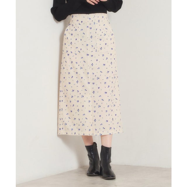 コーデュロイナロースカート （アイボリー(104)）