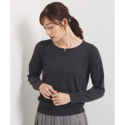イッツデモ ITS'DEMO キーネックニット （チャコールグレー(014)）｜詳細画像
