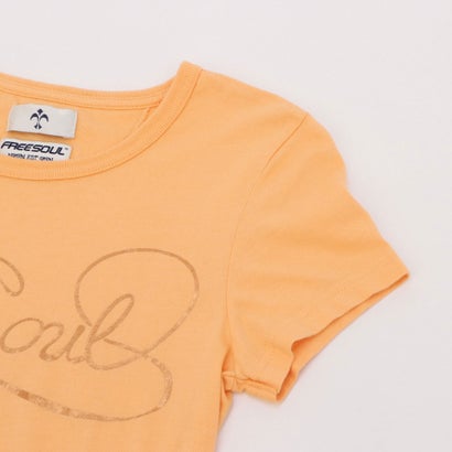 FREESOUL 英字 プリント半袖Tシャツ （オレンジ）｜詳細画像