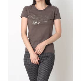 FREESOUL 英字 プリント半袖Tシャツ （ブラウン）