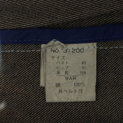 ステッチ入りデニムトレンチコート （ブラック）｜詳細画像